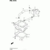 Схема вузла: Циліндр для Suzuki DR-Z400 DR-Z400S