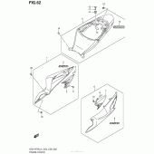 Схема вузла: Бічні панелі для Suzuki GSX-R750