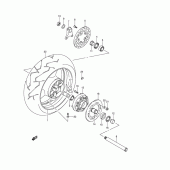 Схема узла: Заднее колесо для Suzuki GSX1300 Hayabusa