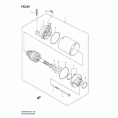 Схема вузла: Електричний стартер для Suzuki GSF650 Bandit S