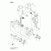 Схема узла: Коленчатый вал & Поршень для Suzuki RM125