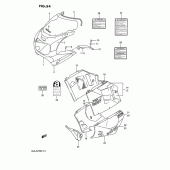 Схема узла: Передний обтекатель (3sl/3rz) для Suzuki GSX-R750