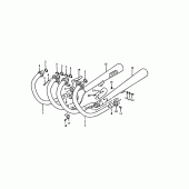 Схема узла: Выхлопная система для Suzuki GS1000