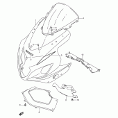 Схема вузла: Передній обтічник (Model k4) для Suzuki GSX-R750