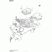 Схема вузла: Передній бардачок для Suzuki AN400 Burgman (EU analogue of SkyWave)