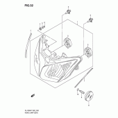 Схема узла: Фара (E24) для Suzuki DL1000 V-Strom