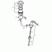 Схема узла: Задний тормозной цилиндр для Suzuki GS1000
