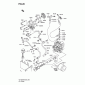 Схема узла: Масляный насос для Suzuki VZ1600 Marauder