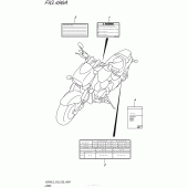 Схема вузла: Інформаційні наклейки (Vz800L5 E03) для Suzuki VZ800 Boulevard M50
