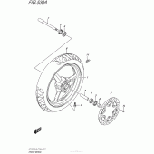 Схема вузла: Переднє колесо для Suzuki GW250 Inazuma