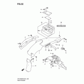 Схема вузла: Заднє крило (E24) для Suzuki DR-Z400 DR-Z400E