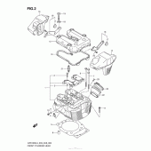 Схема узла: Передняя головка цилиндра & Прокладка головки & Свеча зажигания для Suzuki VZR1800 Boulevard M109R