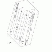 Схема вузла: Передня вилка (Gsf1200sk1/sk2/sk3/sk4/sk5/szk5) для Suzuki GSF1200 Bandit