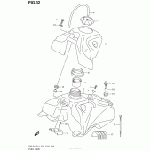 Схема узла: Топливный бак для Suzuki DR-Z125 DR-Z125L