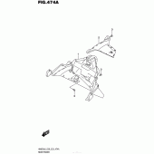Схема вузла: Заднє крило для Suzuki AN650 Burgman (EU analogue of SkyWave)