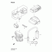 Схема вузла: Електроустаткування для Suzuki AN400 Burgman (EU analogue of SkyWave)