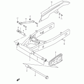Схема узла: Задний рычаг подвески (Model t/v) для Suzuki RF600