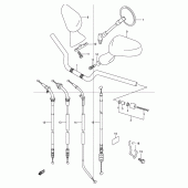 Схема вузла: Кермо & Тросики (Model y/k1) для Suzuki GSF600 Bandit