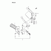 Схема вузла: Left knuckle cover для Suzuki RMX250