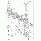 Схема вузла: Карбюратор (Model v/w/x) для Suzuki GSF600 Bandit S