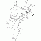 Схема узла: Заднее крыло (Model t) для Suzuki DR650 DR650RSE