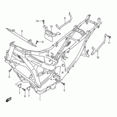 Схема узла: Рама для Suzuki GSX600 Katana