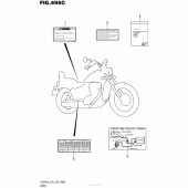 Схема вузла: Інформаційні наклейки (Ls650L6 E33) для Suzuki LS650 Boulevard S40