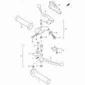 Схема узла: Ручки руля для Suzuki GSX600 Katana