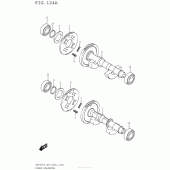 Схема вузла: Балансувальний вал для Suzuki AN650 Burgman (EU analogue of SkyWave)