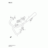 Схема вузла: Вихлопна система для Suzuki GZ250 Marauder