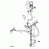Схема узла: Задний тормозной цилиндр (Model k) для Suzuki GSX-R1100
