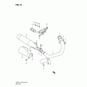 Схема вузла: Вихлопна система Suzuki LS650 Boulevard S40