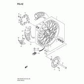Схема вузла: Заднє колесо (Rm-z450k8/k9/l0) для Suzuki RM-Z450
