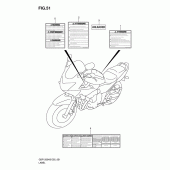 Схема вузла: Інформаційні наклейки для Suzuki GSF1200 Bandit