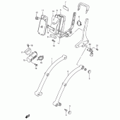 Схема вузла: Опори пасажира (Model s) для Suzuki VS600 Intruder 600
