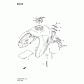 Схема узла: Топливный бак (Model k7) для Suzuki DL650 V-Strom