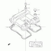 Схема вузла: Клапанна кришка Suzuki DR250