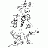Схема вузла: Рульова траверса (E24) для Suzuki DR350
