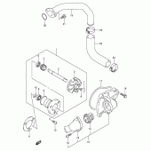 Схема вузла: Водяний насос Suzuki VL800 Intruder Volusia