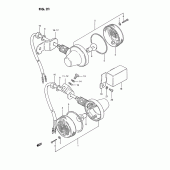 Схема вузла: Поворотники (E2) для Suzuki TS185