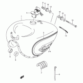 Схема узла: Топливный бак (Model y) для Suzuki VL250 Intruder LC