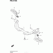 Схема вузла: Підніжки для Suzuki DR-Z70