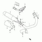 Схема вузла: Вихлопна система для Suzuki LS650 Savage