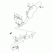Схема вузла: Вихлопна система для Suzuki DR350