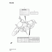 Схема вузла: Інформаційні наклейки (Vzr1800zl2 e24) для Suzuki VZR1800 Intruder M1800R/ Boulevard M109R