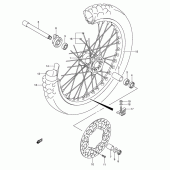Схема узла: Переднее колесо для Suzuki DR-Z400 DR-Z400E
