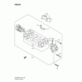 Схема вузла: Передній гальмівний супорт (Gsf1250al1 e24) для Suzuki GSF1250 Bandit