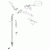 Схема вузла: Кермо & Тросики (Sv1000s/s1/s2) для Suzuki SV1000