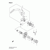 Схема вузла: Кікстартер для Suzuki RMX450