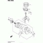 Схема узла: Коленчатый вал & Поршень для Suzuki GSX-R600